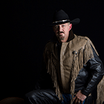 studio photograph male facial hair cowboy theme