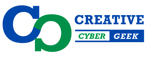 horizontal brand logo for creative cybergeek