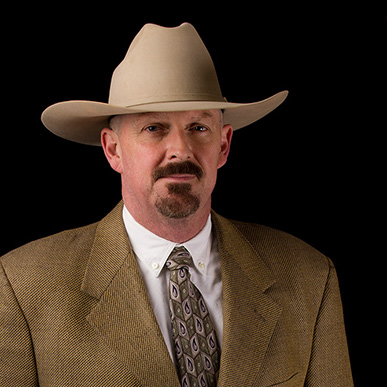 headshot of professional cowboy